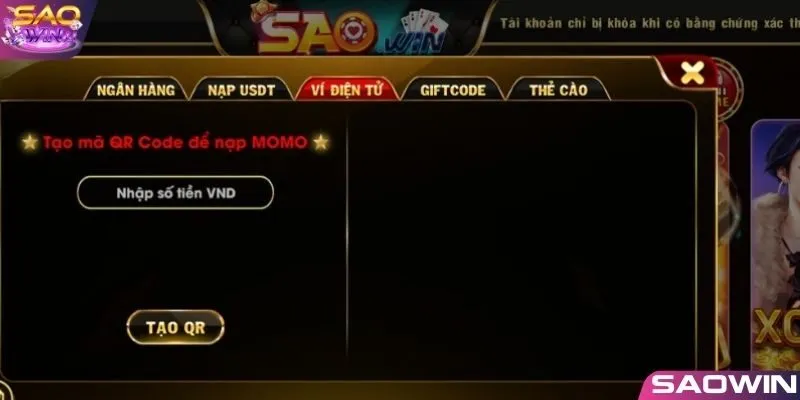 Hội viên có thể giao dịch nạp tiền qua thẻ cào siêu nhanh gọn
